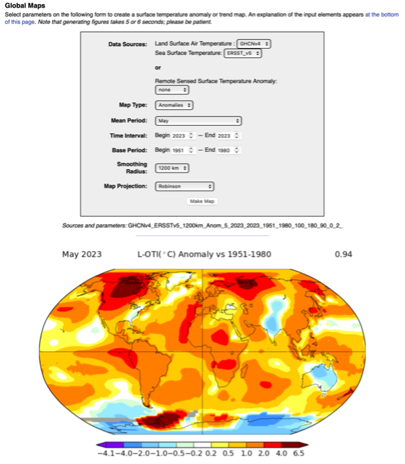 NASA GISTEMP global maps