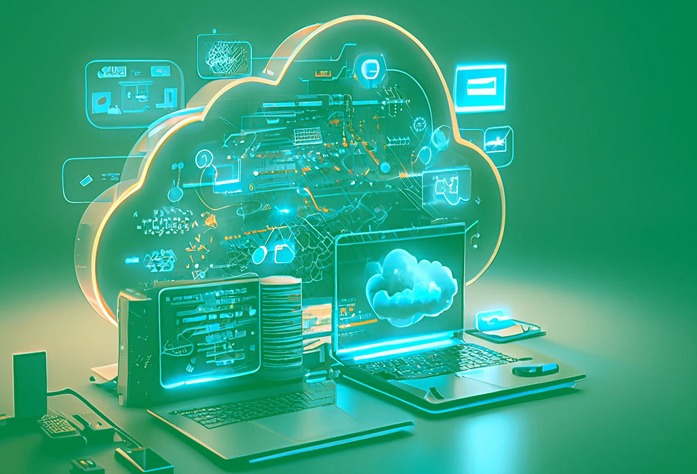 cybersecurity & information assurance concept image - AI-generated cloud computing image