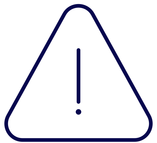 icon: warning triangle with exclamation point